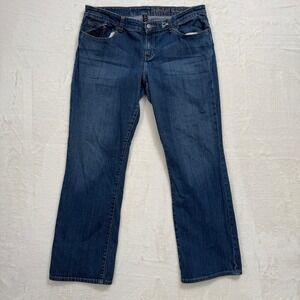 Gap Jeans Women 14/32R Dark Blue Premium Bootcut Mid Rise Stretch Denim Pants